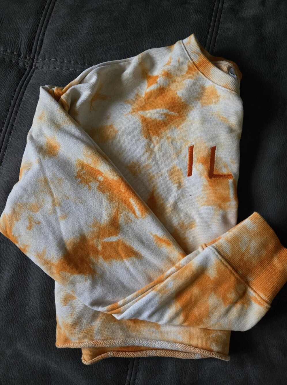 Ilus Label Tie-Dye Orange Crewneck Pullover